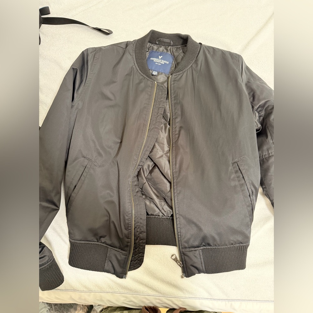 American Eagle Outfitters Bomber black jacket